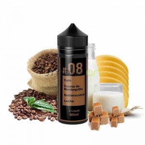 08 CAFE CREMA MANTEQUILLA BUTTERSCOTH LECHE 90ML 0MG 0861