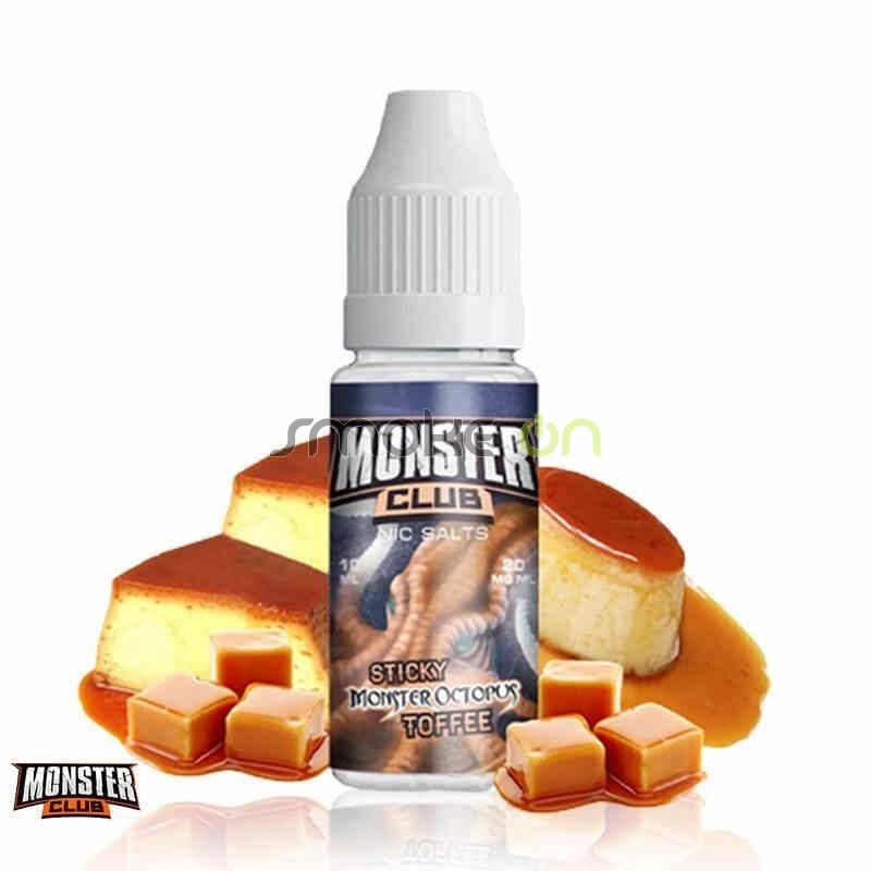STICKY MONSTER OCTOPUS TOFFEE 1SALES DE NICOTINA 10ML 20MG MONSTER CLUB