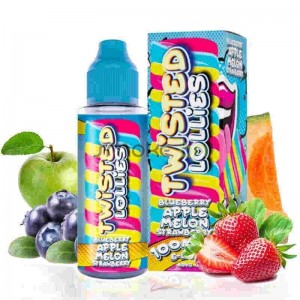 BLUEBERRY APPLE MELON STRAWBERRY 100ML 0MG TWISTED LOLLIES