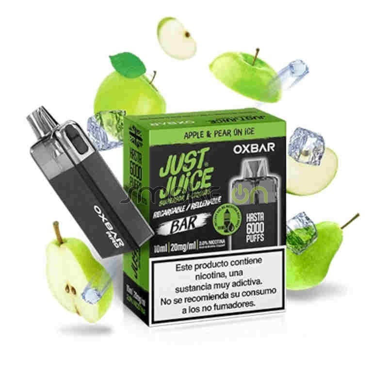 POD DESECHABLE RELLENABLE OXBAR APPLE PEAR ON ICE 20MG JUST JUICE