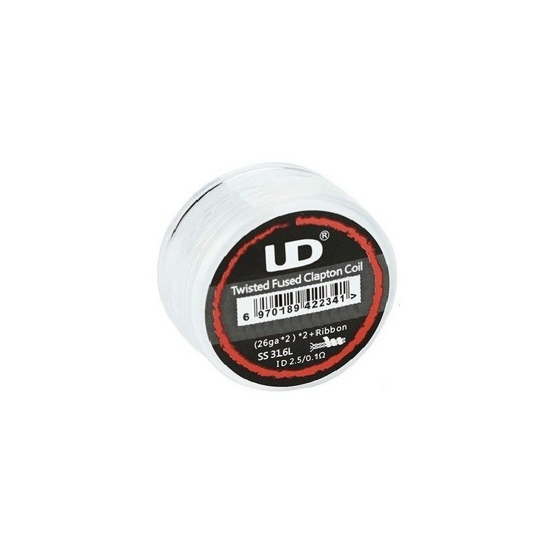 Prebuilt Twisted Fused Clapton Ss316l 0.1ohm (10 Uds) - Youde