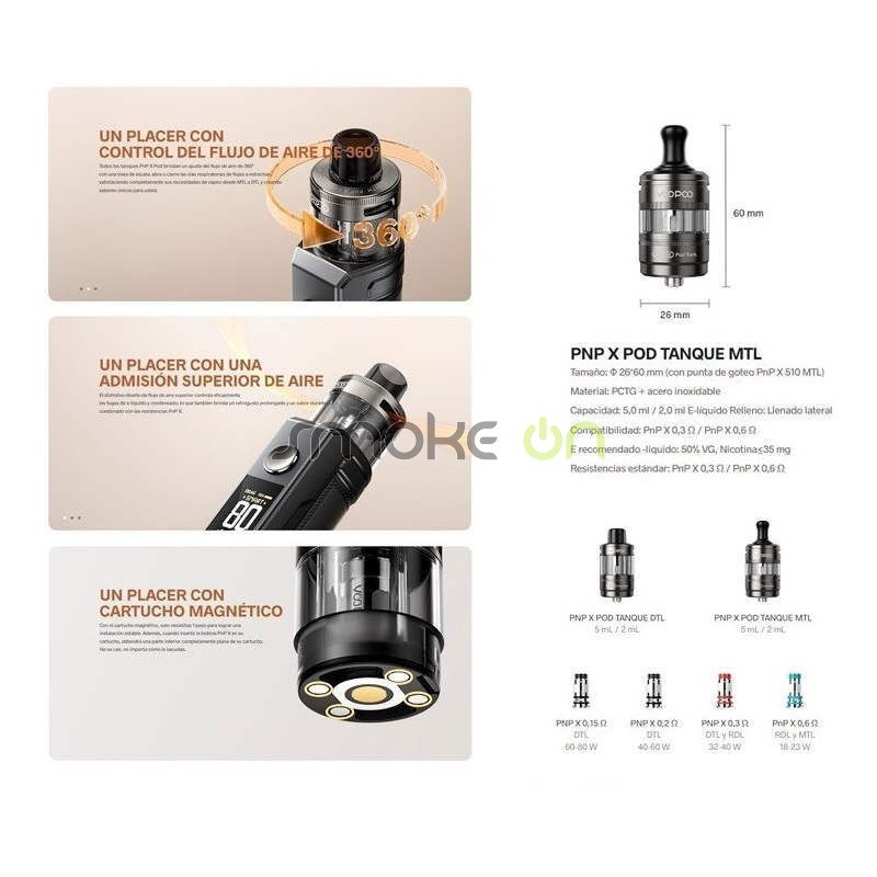 PNP X DTL POD TANK VOOPOO